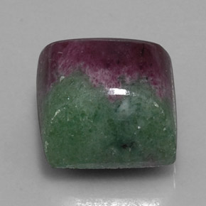 Rubino-zoisite naturale multicolore da 20,27 ct, quadrato, opaco