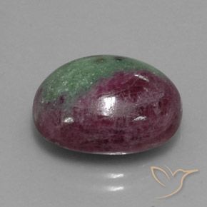 Rubino-zoisite naturale multicolore da 15,00 ct, taglio ovale, opaco