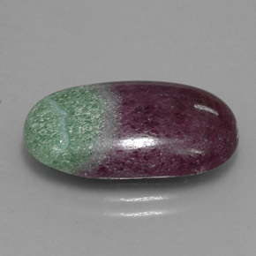 Rubino-zoisite naturale multicolore da 13,64 ct, taglio ovale, opaco