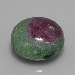 Rubino-Zoisite Multicolore naturale da 13.23 ct, Taglio rotondo, Opaco