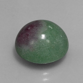 Rubino-zoisite naturale multicolore da 10,33 ct, taglio rotondo, opaco