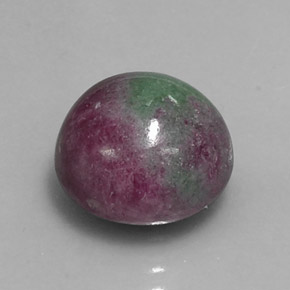 Rubino-Zoisite Multicolore naturale da 11.04 ct, Taglio rotondo, Opaco