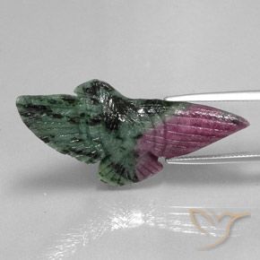 Rubino-Zoisite Multicolore naturale da 38.10 ct, Taglio a fantasia, Opaco