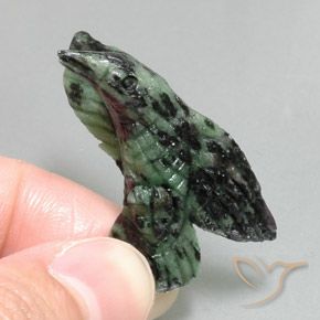 30.28ct Naturale Multicolore Rubino-Zoisite, Taglio a fantasia, Opaco