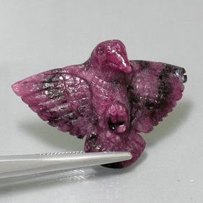 Rubino-zoisite naturale multicolore da 48,53 ct, forma fantasia, opaco