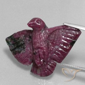 29.19ct Naturale Viola Boysenberry Rubino-Zoisite, Taglio a fantasia, Opaco