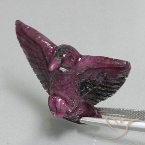 Rubino-Zoisite Viola Boysenberry naturale da 41.11 ct, Taglio a fantasia, Opaco