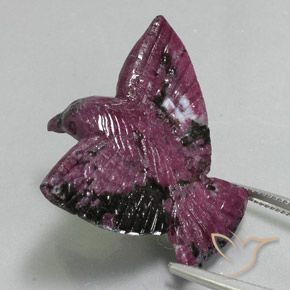 Rubino-Zoisite Viola Boysenberry naturale da 41.11 ct, Taglio a fantasia, Opaco