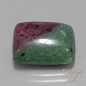 Rubino-Zoisite Multicolore naturale da 12.24 ct, Taglio a baguette, Opaco