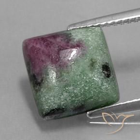 6.74ct Naturale Multicolore Rubino-Zoisite, Quadrato, Opaco