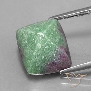 7.76ct Naturale Multicolore Rubino-Zoisite, Taglio a baguette, Opaco