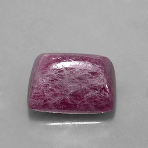 Rubino-zoisite naturale multicolore da 8,80 ct, baguette, opaco