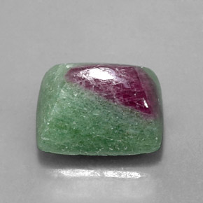 Rubino-zoisite naturale multicolore da 11,45 ct, baguette, opaco
