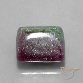 Rubino-Zoisite Multicolore naturale da 10.64 ct, Taglio a baguette, Opaco