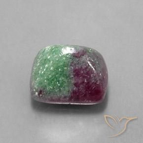 Rubino-Zoisite Multicolore naturale da 8.27 ct, Taglio a baguette, Opaco