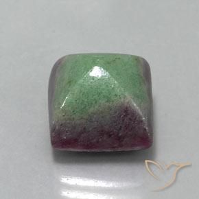 Rubino-Zoisite Multicolore naturale da 10.92 ct, Quadrato, Opaco
