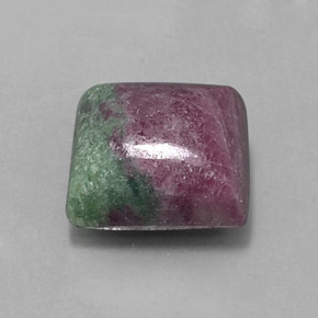 Rubino-Zoisite Multicolore naturale da 10.70 ct, Quadrato, Opaco