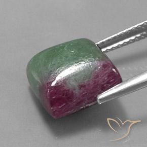 Rubino-Zoisite Multicolore naturale da 9.91 ct, Quadrato, Opaco
