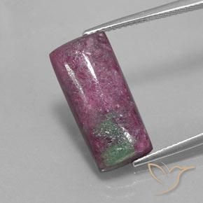 10.58ct Naturale Multicolore Rubino-Zoisite, Taglio a baguette, Opaco