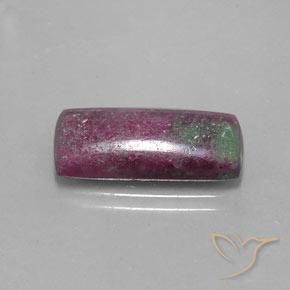 Rubino-Zoisite Multicolore naturale da 10.58 ct, Taglio a baguette, Opaco
