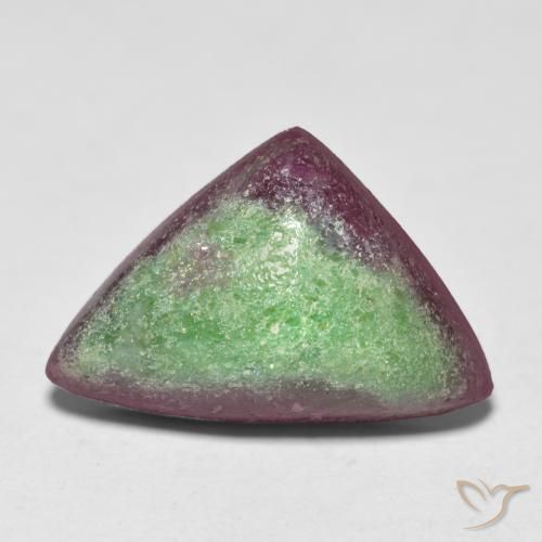 8.49ct Naturale Multicolore Rubino-Zoisite, Taglio trillion, Opaco