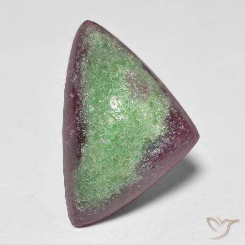 Rubino-Zoisite Multicolore naturale da 8.49 ct, Taglio trillion, Opaco