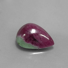 Rubino-Zoisite Multicolore naturale da 8.40 ct, Forma a pera, Opaco