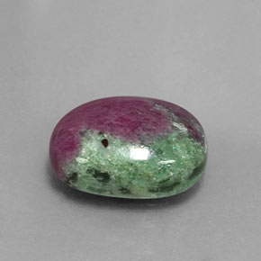 Rubino-zoisite naturale multicolore da 9,17 ct, taglio ovale, opaco