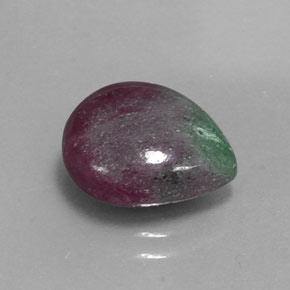 Rubino-Zoisite Multicolore naturale da 5.21 ct, Forma a pera, Opaco
