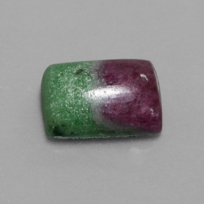 Rubino-Zoisite Multicolore naturale da 9.78 ct, Taglio a baguette, Opaco