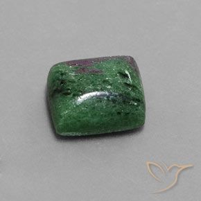 Rubino-Zoisite Multicolore naturale da 10.12 ct, Taglio a baguette, Opaco