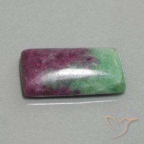 Rubino-Zoisite Multicolore naturale da 18.00 ct, Taglio a baguette, Opaco