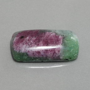 Rubino-zoisite naturale multicolore da 14,49 ct, taglio a cuscino, opaco