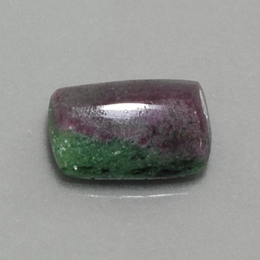 Rubino-Zoisite Multicolore naturale da 5.44 ct, Taglio a baguette, Opaco
