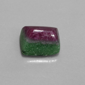 Rubino-Zoisite Multicolore naturale da 7.04 ct, Taglio a baguette, Opaco