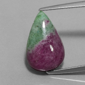 Rubino-Zoisite Multicolore naturale da 6.58 ct, Forma a pera, Opaco