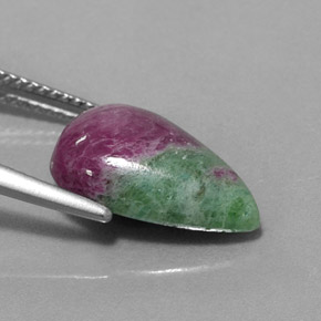 Rubino-Zoisite Multicolore naturale da 6.58 ct, Forma a pera, Opaco