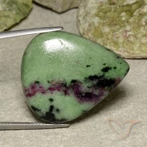 Rubino-Zoisite Multicolore naturale da 40.42 ct, Forma a pera, Opaco