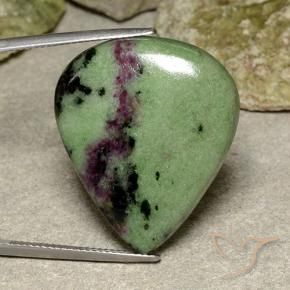 Rubino-Zoisite Multicolore naturale da 40.42 ct, Forma a pera, Opaco