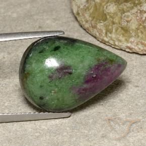 Rubino-Zoisite Multicolore naturale da 15.77 ct, Forma a pera, Opaco