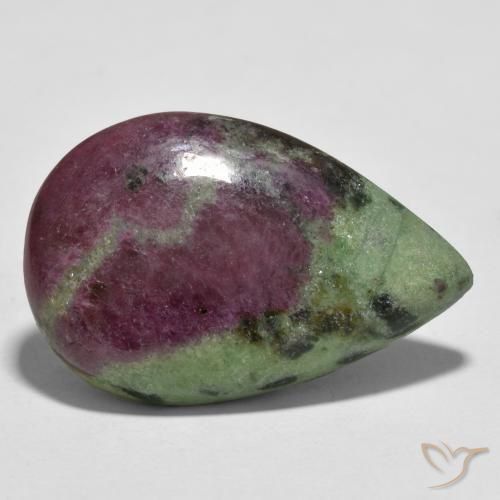 Rubino-Zoisite Multicolore naturale da 29.84 ct, Forma a pera, Opaco