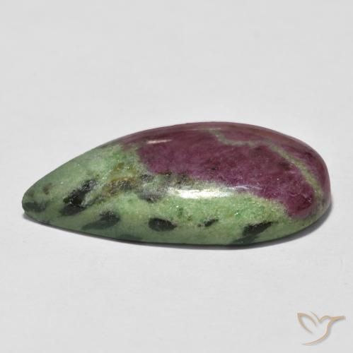 Rubino-Zoisite Multicolore naturale da 29.84 ct, Forma a pera, Opaco
