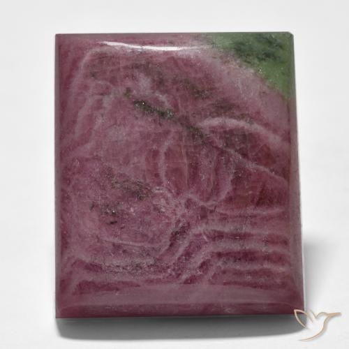 65.85ct Naturale Multicolore Rubino-Zoisite, Taglio a baguette, Opaco