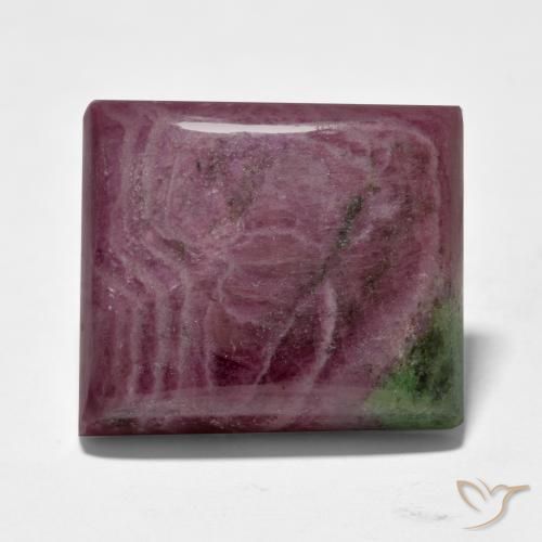 Rubino-Zoisite Multicolore naturale da 65.85 ct, Taglio a baguette, Opaco