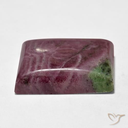 Rubino-Zoisite Multicolore naturale da 65.85 ct, Taglio a baguette, Opaco
