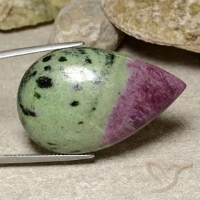 Rubino-Zoisite Multicolore naturale da 62.20 ct, Forma a pera, Opaco
