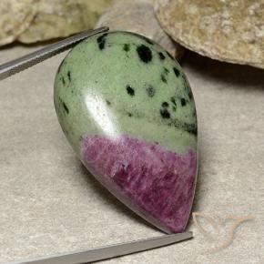 Rubino-Zoisite Multicolore naturale da 62.20 ct, Forma a pera, Opaco