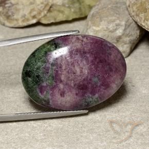 Rubino-Zoisite Multicolore naturale da 42.28 ct, Ovale, Opaco