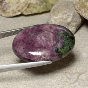 Rubino-Zoisite Multicolore naturale da 42.28 ct, Ovale, Opaco
