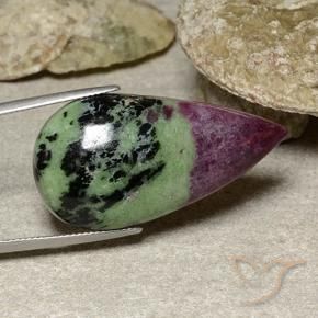 Rubino-Zoisite Multicolore naturale da 45.46 ct, Forma a pera, Opaco